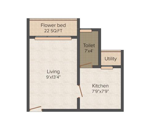 Dream Coral (1BHK+1T (462 sq ft) 462 sq ft)