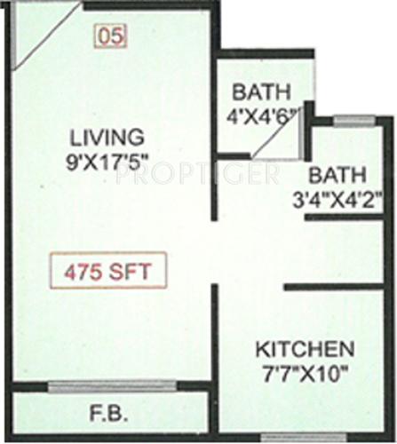 Ajay Raj Shree Krishna Apartment (1BHK+2T (475 sq ft) 475 sq ft) Ajay Raj Shree Krishna Apartment (1BHK+2T (475 sq ft) 475 sq ft)