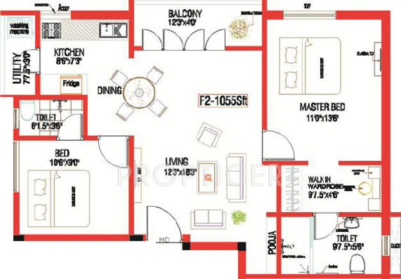 Colorhomes Royal Retreat (2BHK+2T (1,055 sq ft) 1055 sq ft) Colorhomes Royal Retreat (2BHK+2T (1,055 sq ft) 1055 sq ft)