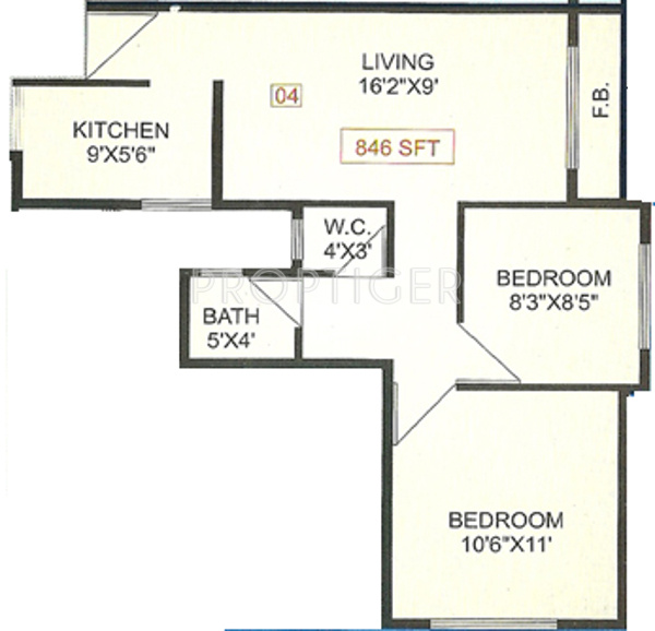 Ajay Raj Shree Krishna Apartment (2BHK+1T (846 sq ft) 846 sq ft)