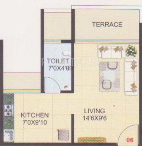 Dream Sky (1BHK+1T (485 sq ft) 485 sq ft)