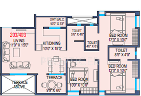 Suyog Sai Avishkar (3BHK+3T (1,209 sq ft) 1209 sq ft)