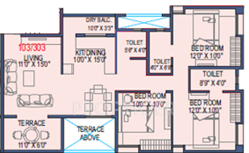 Suyog Sai Avishkar (3BHK+3T (1,221 sq ft) 1221 sq ft)