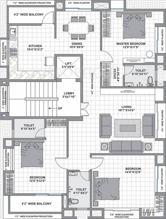 Pushkar Maple (3BHK+3T (1,550 sq ft) 1550 sq ft) Pushkar Maple (3BHK+3T (1,550 sq ft) 1550 sq ft)