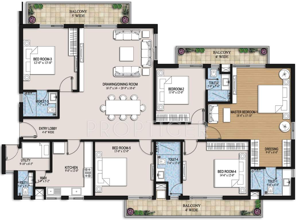 Ansal Heights 86 (5BHK+4T (2,990 sq ft)   Servant Room 2990 sq ft)