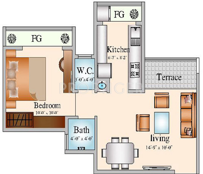 Navkar City Phase 2 (1BHK+1T (615 sq ft) 615 sq ft)