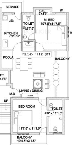 Kay PavaZhakudil (2BHK+2T (1,112 sq ft) 1112 sq ft)