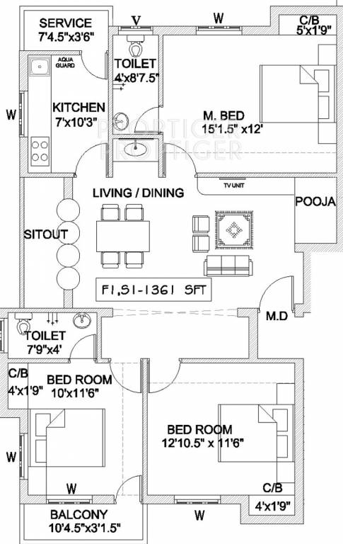 Kay PavaZhakudil (3BHK+3T (1,361 sq ft) 1361 sq ft) Kay PavaZhakudil (3BHK+3T (1,361 sq ft) 1361 sq ft)