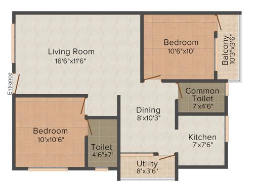 Mahendra Sai Padam (2BHK+2T (950 sq ft) 950 sq ft)
