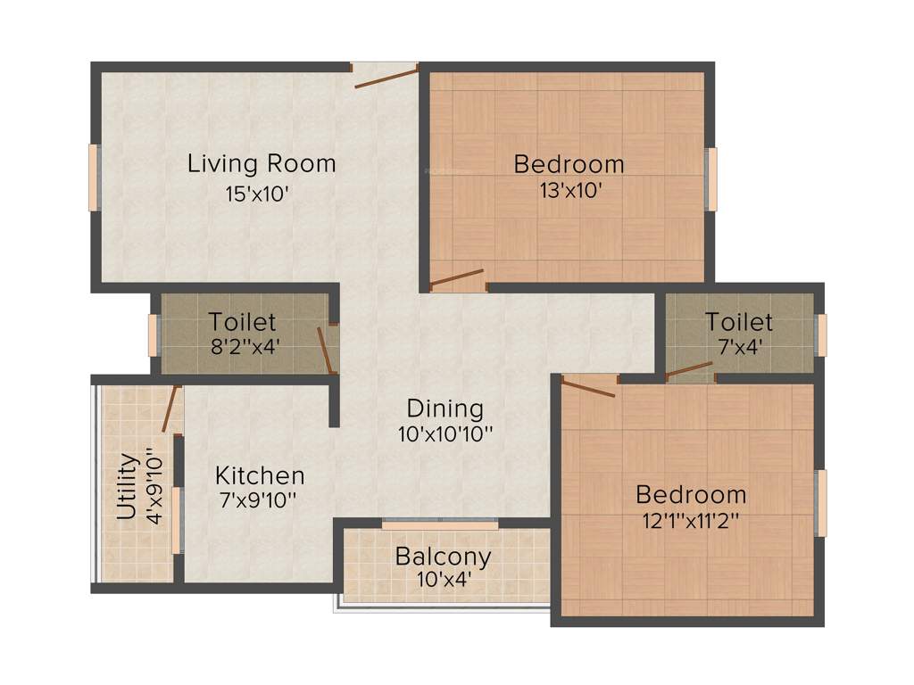 Shiva Dreamland (2BHK+2T (1,205 sq ft) 1205 sq ft)