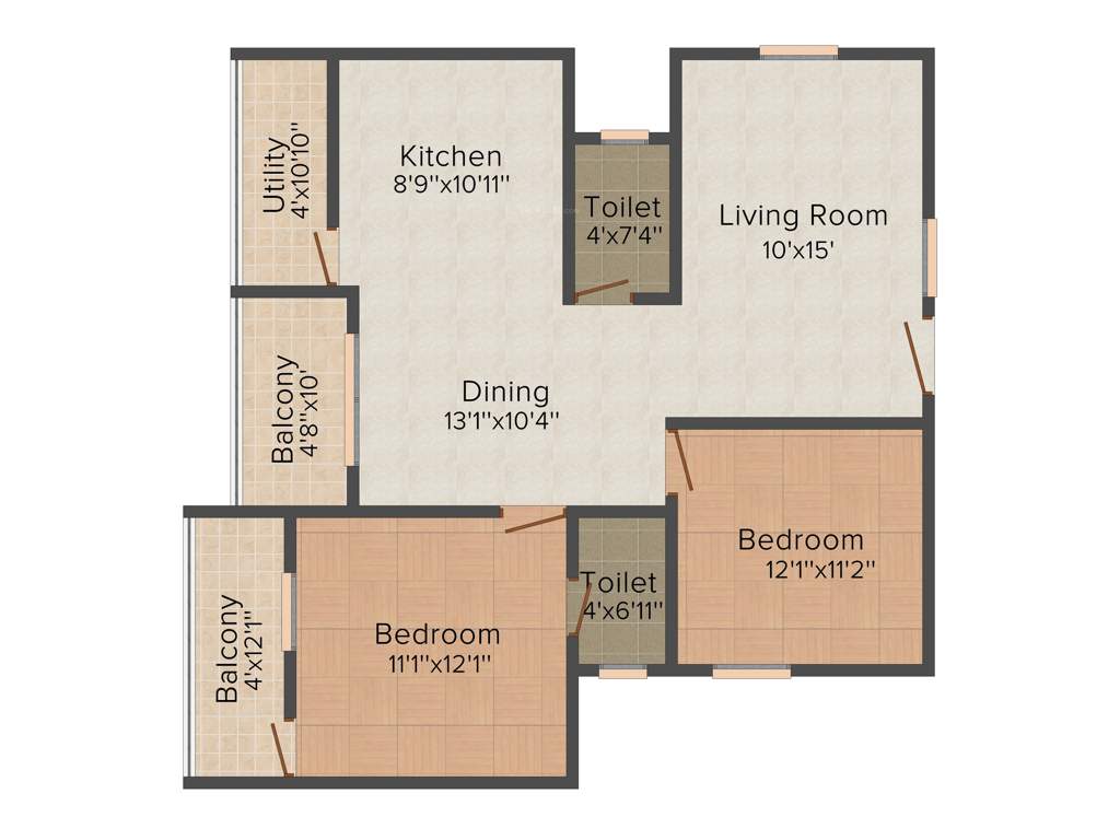 Shiva Dreamland (2BHK+2T (1,160 sq ft) 1160 sq ft)