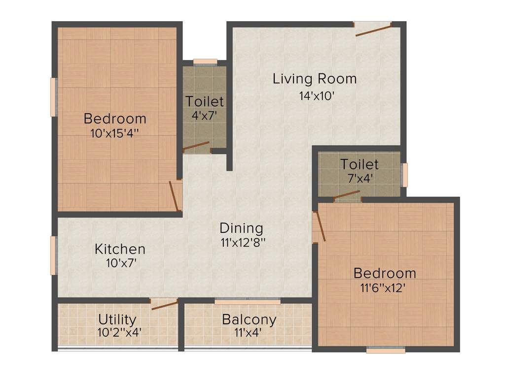 Shiva Dreamland (2BHK+2T (1,090 sq ft) 1090 sq ft)