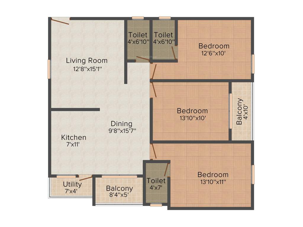 Shiva Dreamland (3BHK+3T (1,440 sq ft) 1440 sq ft)