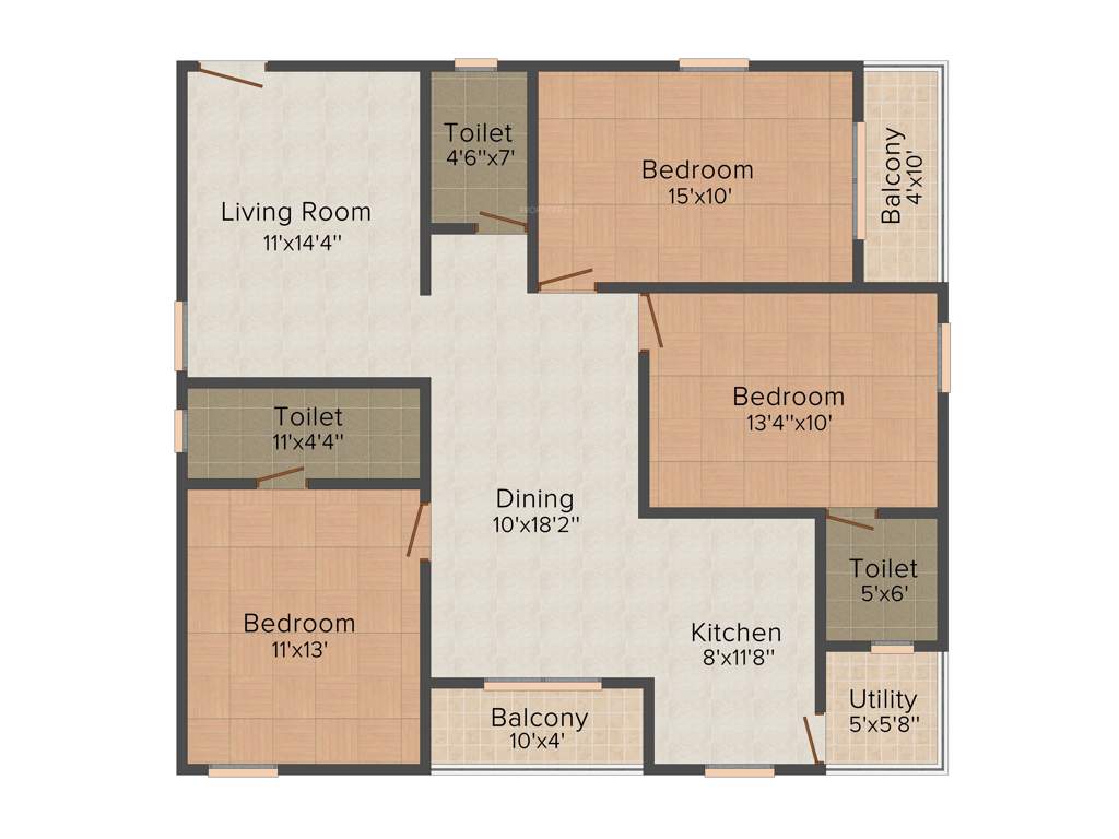 Shiva Dreamland (3BHK+3T (1,505 sq ft) 1505 sq ft)