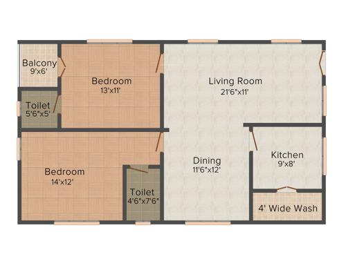 Aditya Aditya Towers (2BHK+2T (900 sq ft) 900 sq ft)