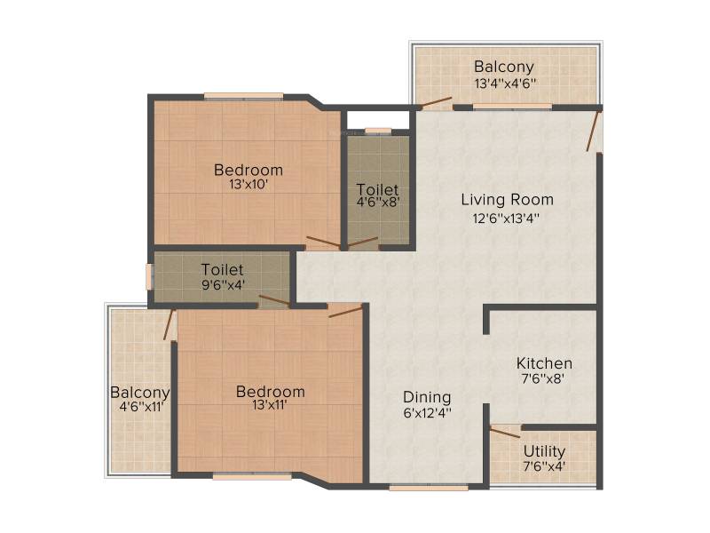 Keystone Sanvi Residency (2BHK+2T (1,140 sq ft) 1140 sq ft)