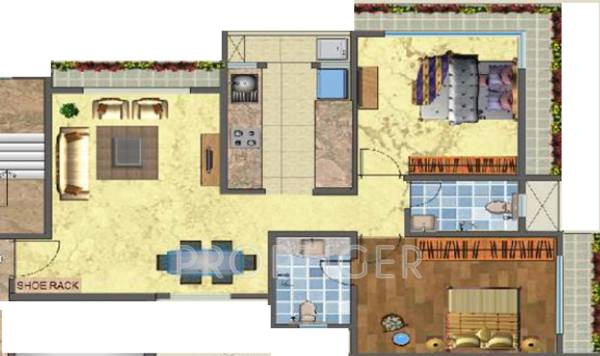 Rite Senor (2BHK+2T (1,150 sq ft) 1150 sq ft)