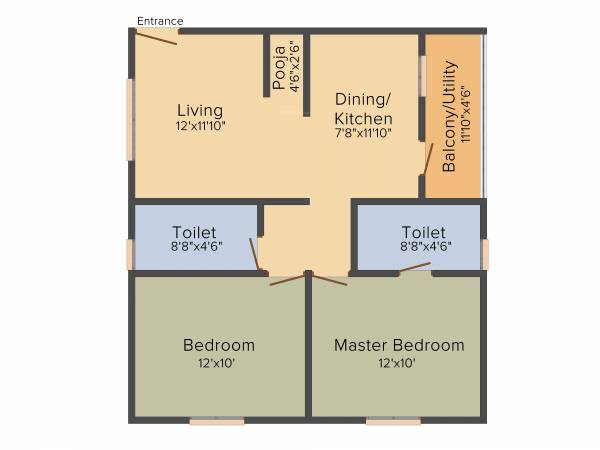 Carp Sai Sumukha Sameeksha (2BHK+2T (915 sq ft) 915 sq ft)