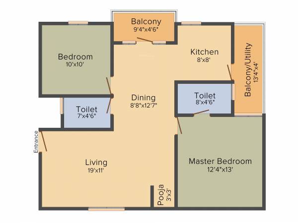 Carp Sai Sumukha Sameeksha (2BHK+2T (1,145 sq ft) 1145 sq ft)