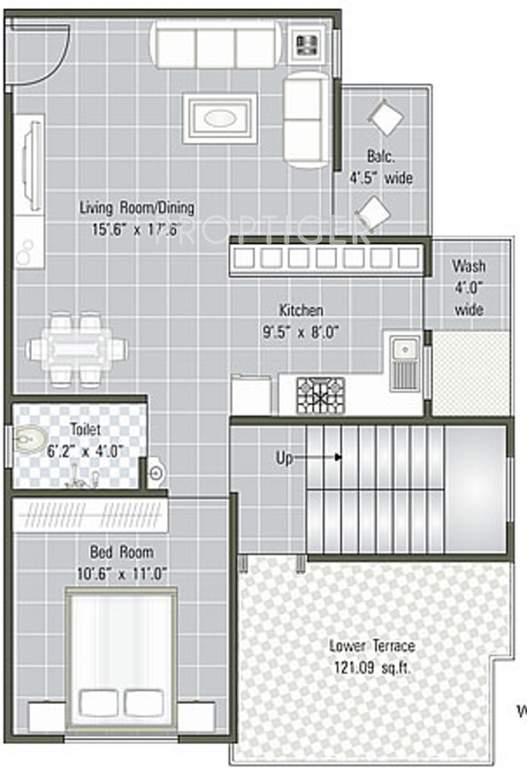 Earth Setu Shells (3BHK+3T (1,550 sq ft) 1550 sq ft)