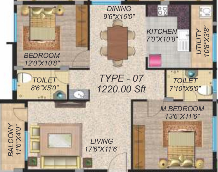 Neev Stone Oaks (2BHK+2T (1,220 sq ft) 1220 sq ft) Neev Stone Oaks (2BHK+2T (1,220 sq ft) 1220 sq ft)