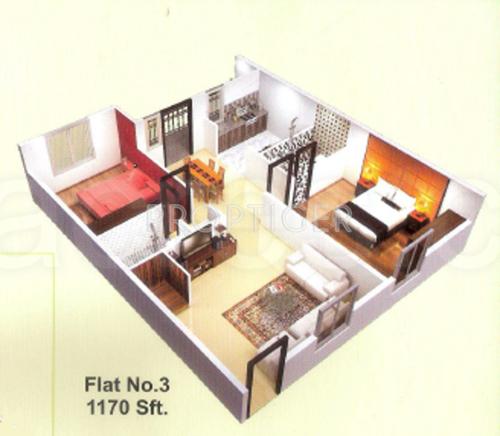 Carp Sai Sumukha Samruddhi (2BHK+2T (1,170 sq ft) 1170 sq ft)