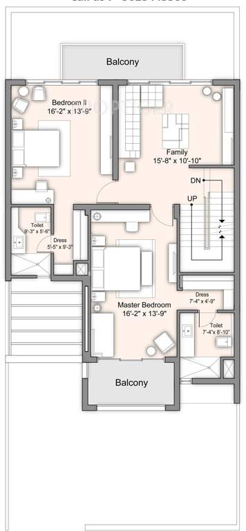 Ireo Fiveriver (4BHK+4T (4,070 sq ft) Servant Room 4070 sq ft)