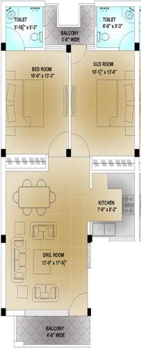 Royale Shubh Homes (2BHK+2T (890 sq ft) 890 sq ft)