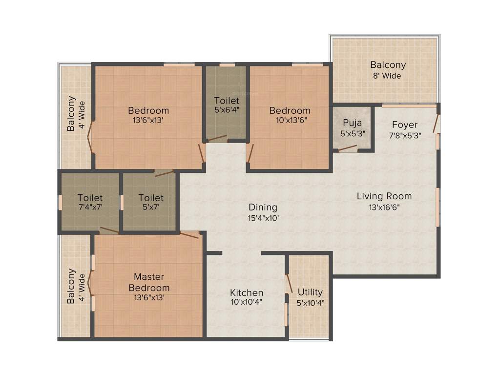 Subhodayaraga Castle (3BHK+3T (2,061 sq ft)   Pooja Room 2061 sq ft)
