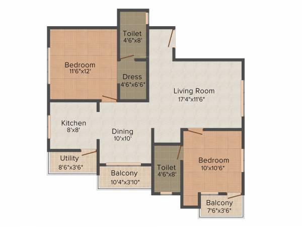 Tree Tamarind Tree (2BHK+2T (1,105 sq ft) 1105 sq ft)