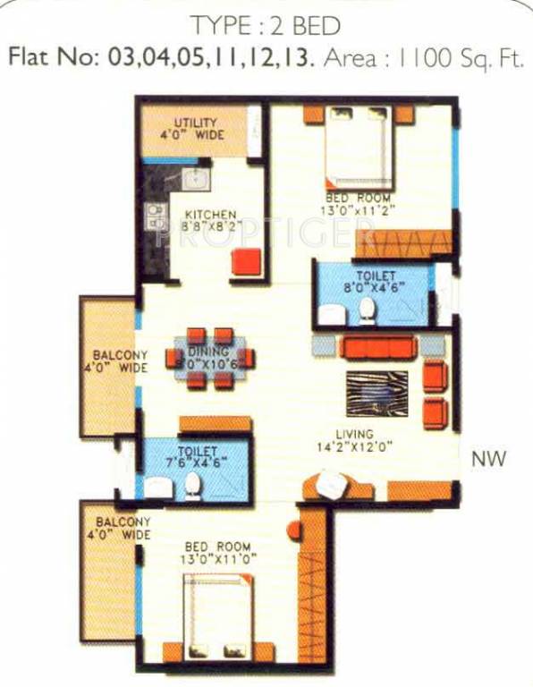 Sumadhura Paramount Serene (2BHK+2T (1,100 sq ft) 1100 sq ft) Sumadhura Paramount Serene (2BHK+2T (1,100 sq ft) 1100 sq ft)