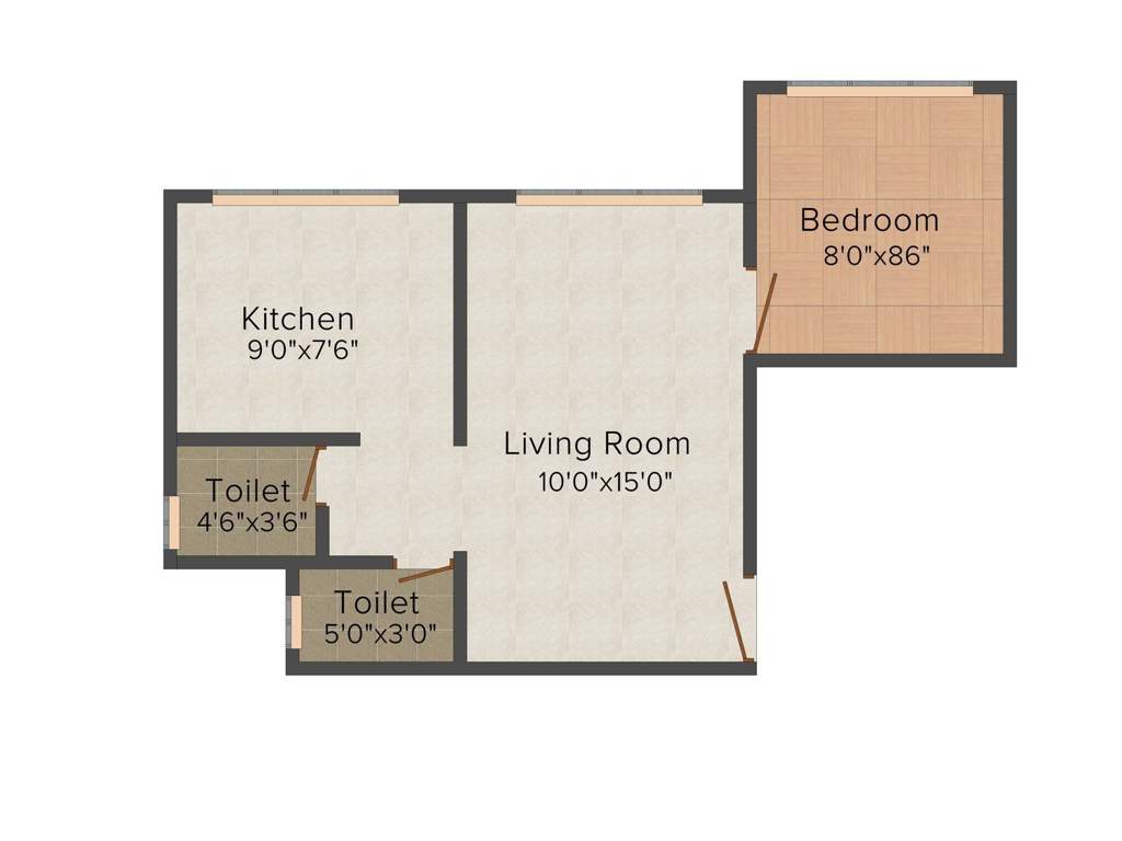 Mahalaxmi Atharva Apartment (1BHK+2T (485 sq ft) 485 sq ft)