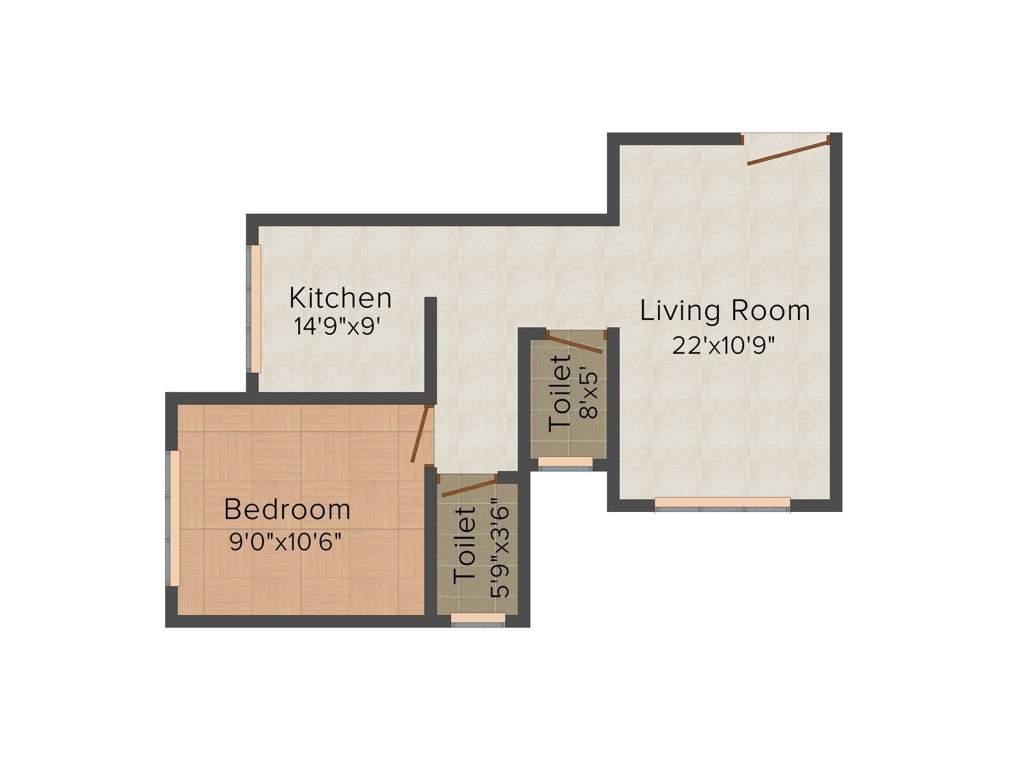 Mahalaxmi Atharva Apartment (1BHK+2T (560 sq ft) 560 sq ft)