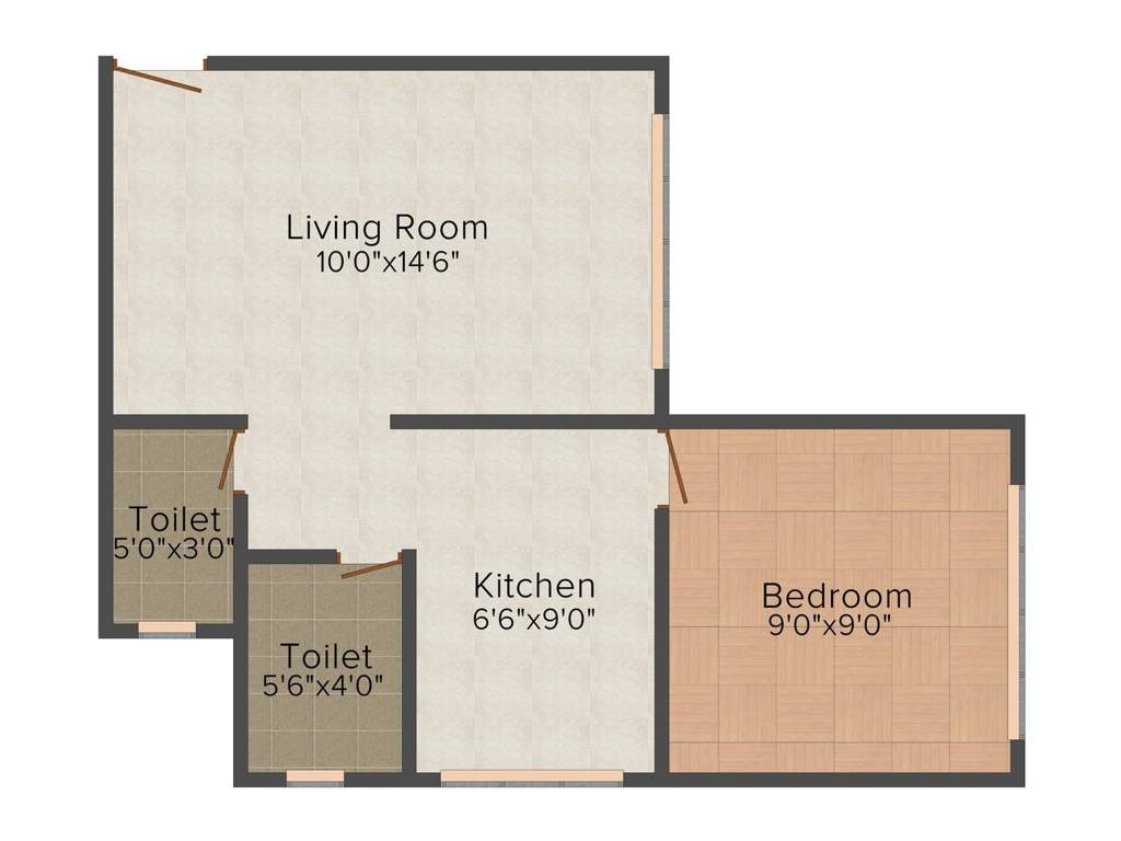 Mahalaxmi Atharva Apartment (1BHK+2T (490 sq ft) 490 sq ft)