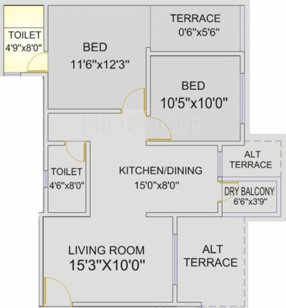 Rathi Livia (2BHK+2T (937 sq ft) 937 sq ft)