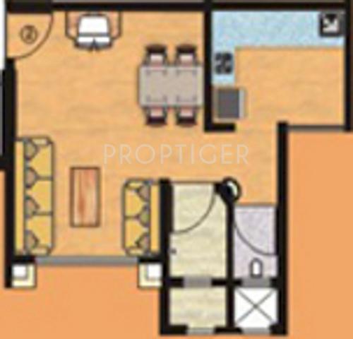 Aakruti Aangan (1BHK+1T (377 sq ft) 377 sq ft)