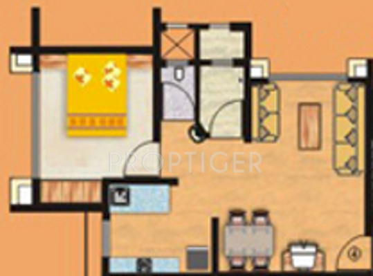 Aakruti Aangan (1BHK+1T (615 sq ft) 615 sq ft) Aakruti Aangan (1BHK+1T (615 sq ft) 615 sq ft)