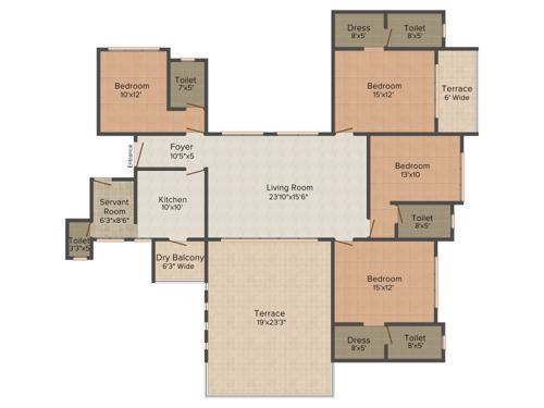 Sunit Clio Residences (4BHK+4T (2,550 sq ft) Servant Room 2550 sq ft) Sunit Clio Residences (4BHK+4T (2,550 sq ft) Servant Room 2550 sq ft)