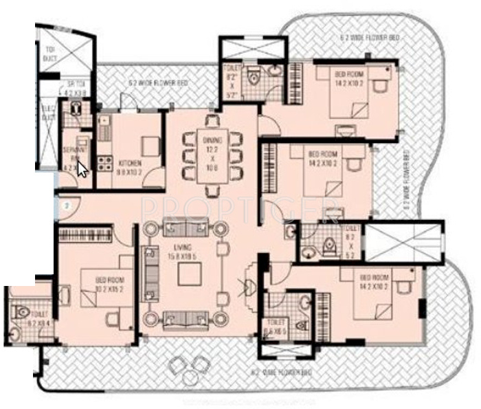 RNA Auroville (4BHK+4T (3,300 sq ft) + Servant Room 3300 sq ft) RNA Auroville (4BHK+4T (3,300 sq ft) + Servant Room 3300 sq ft)