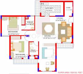 Pioneer Acme Heights (2BHK+2T (1,528 sq ft) 1528 sq ft) Pioneer Acme Heights (2BHK+2T (1,528 sq ft) 1528 sq ft)