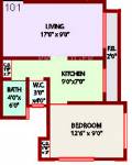 Bhavani Orchid (1BHK+1T (645 sq ft) 645 sq ft)