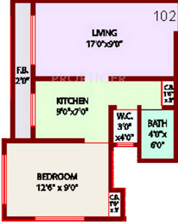 Bhavani Orchid (1BHK+1T (661 sq ft) 661 sq ft)