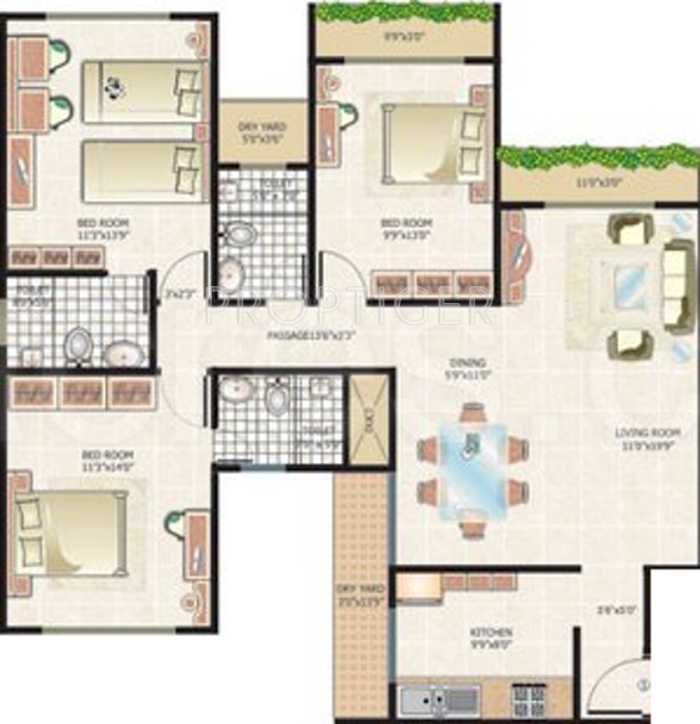 Cosmos Majestic Tower (3BHK+3T (1,675 sq ft) 1675 sq ft) Cosmos Majestic Tower (3BHK+3T (1,675 sq ft) 1675 sq ft)