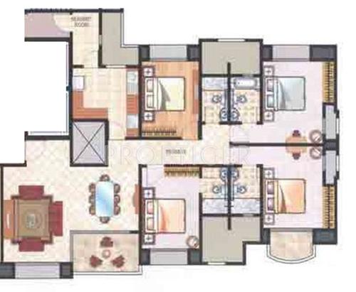 Hiranandani Evelina (4BHK+4T (2,165 sq ft) 2165 sq ft)