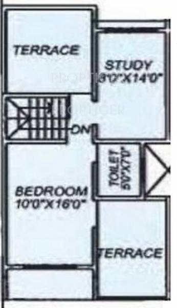 RajHeramba Properties Vimal Terraces Villa First Floor Plan (2BHK+2T + Study Room)