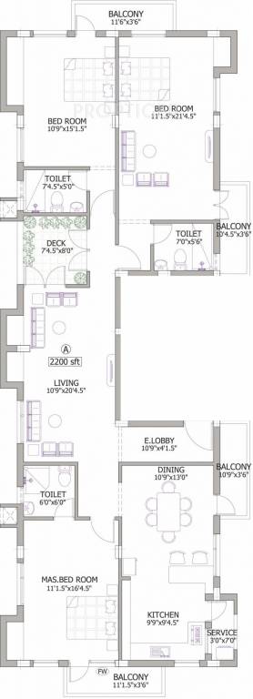 Pushkar Sudha Anand Residency (3BHK+3T (2,200 sq ft) 2200 sq ft)