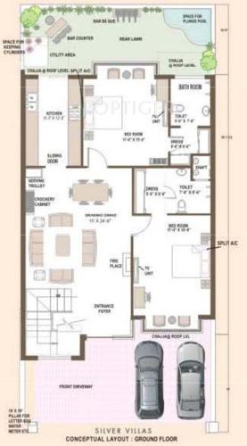 Premium The Courtyard Villas (3BHK+3T (1,280 sq ft) 1280 sq ft)