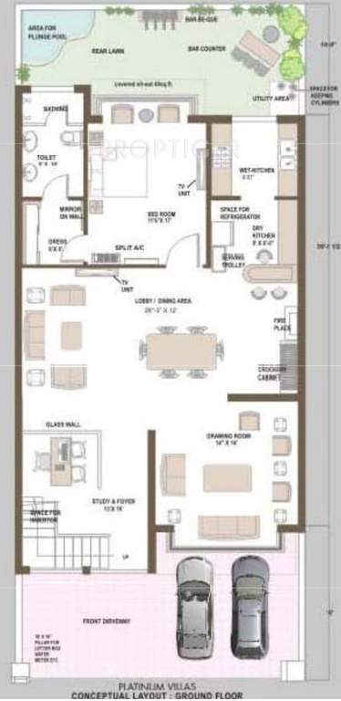 Premium The Courtyard Villas (4BHK+4T (1,480 sq ft) 1480 sq ft)