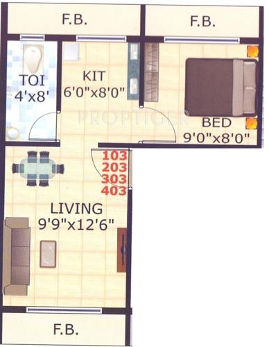 Ravi Bhavna Palace (1BHK+1T (590 sq ft) 590 sq ft)