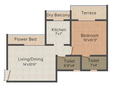 Giriraj Icon (1BHK+1T (725 sq ft) 725 sq ft)
